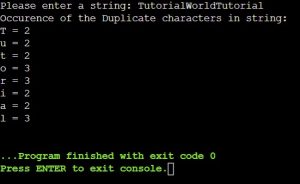 Java Program To Count The Occurrence Of Duplicate Characters In String Tutorial World