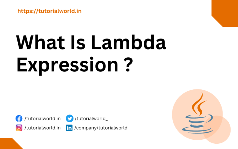 What Is Lambda Expression Tutorial World