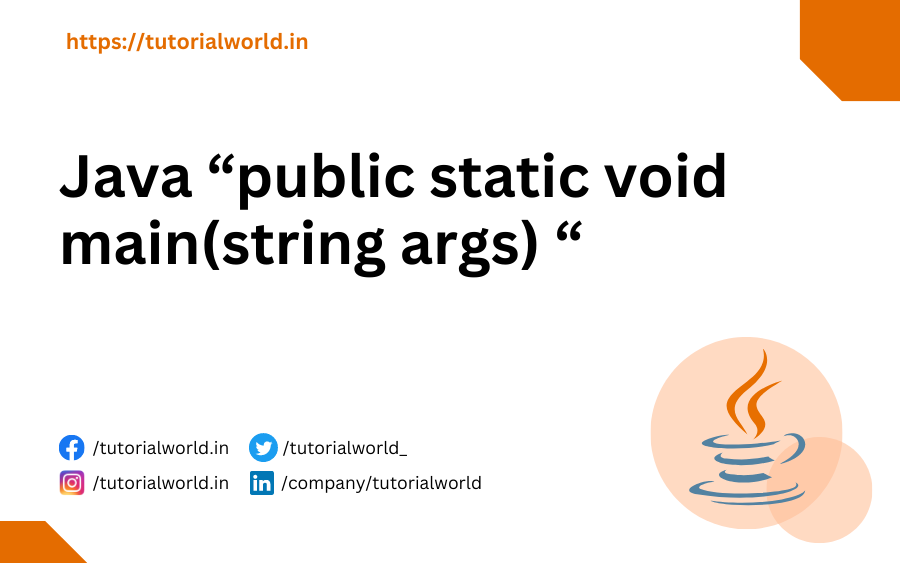 java “public static void main(string args) “