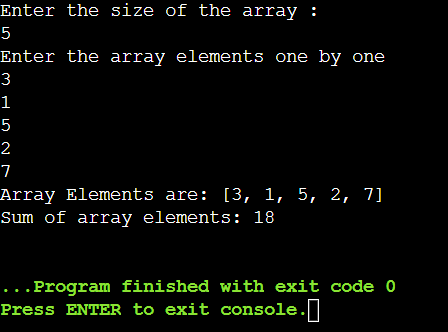 Find Array Sum using Recursion in Java