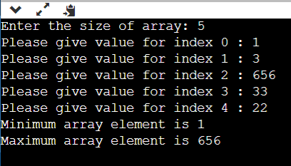 Java Program to print minimum and maximum element in an array