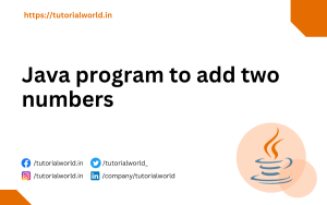Read more about the article Java program to add two numbers