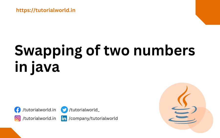 Swapping of two numbers in java