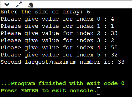 2nd highest number in array java