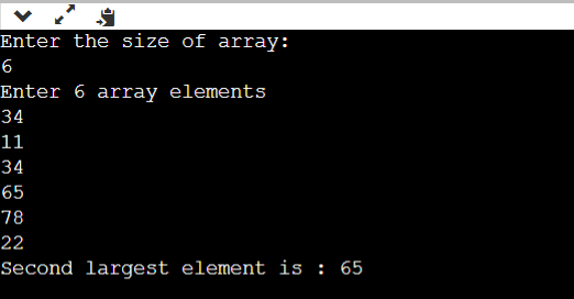 finding the second largest number in an array