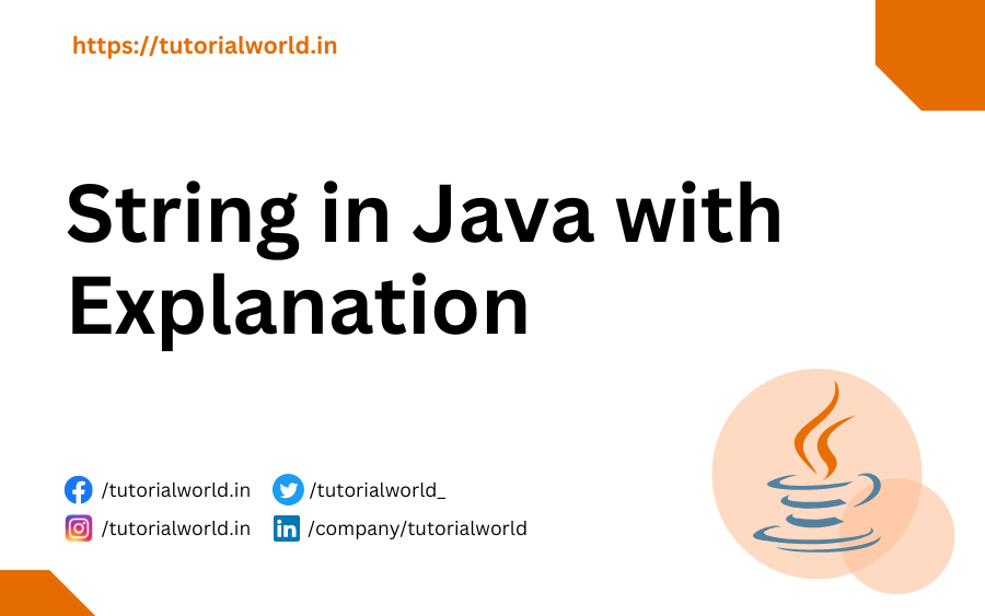 String in Java with Explanation