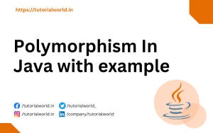 Read more about the article Polymorphism In Java with example