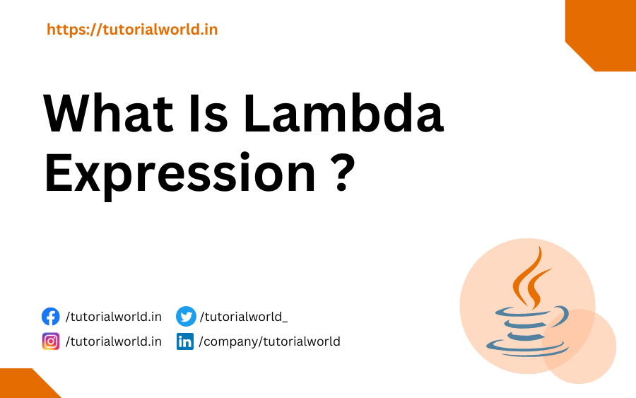 What Is Lambda Expression ?