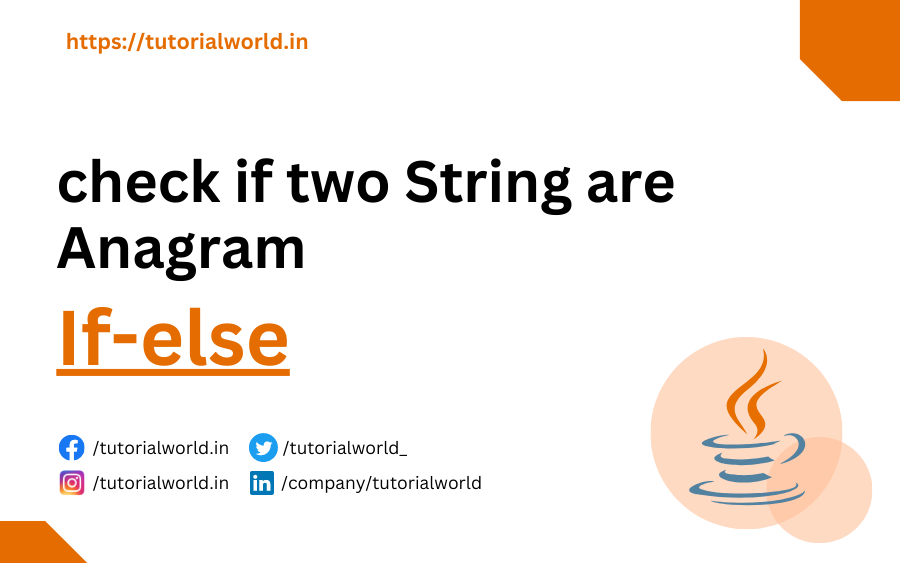 check if two String are Anagram