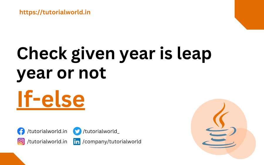 Java Program to check given year is leap year or not