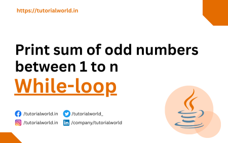 sum of odd number in java