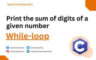 c program to print sum of digits using for loop