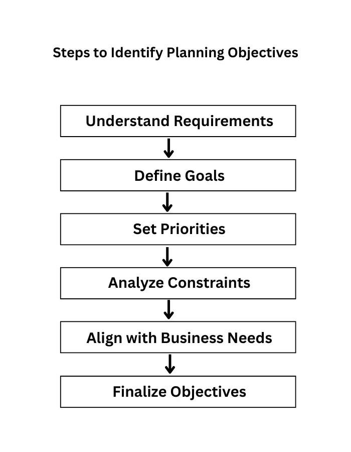 steps to Identify the Planning Objectives